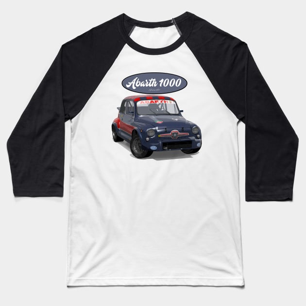 ABARTH 1000 Baseball T-Shirt by PjesusArt